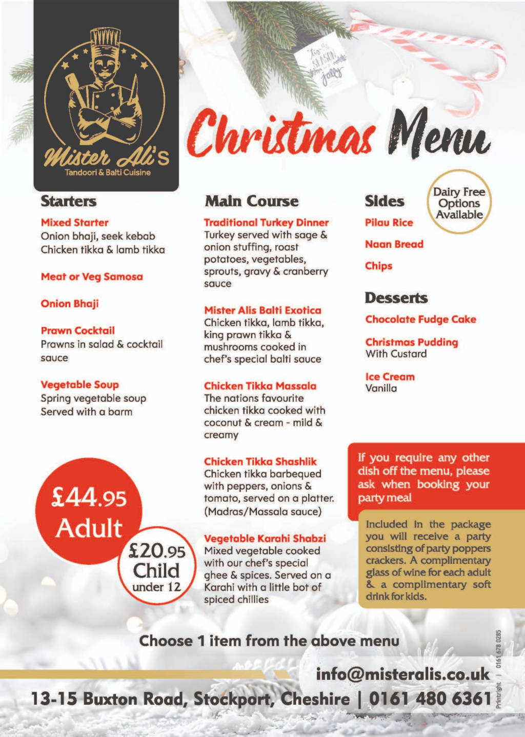 Christmas Menu 2025